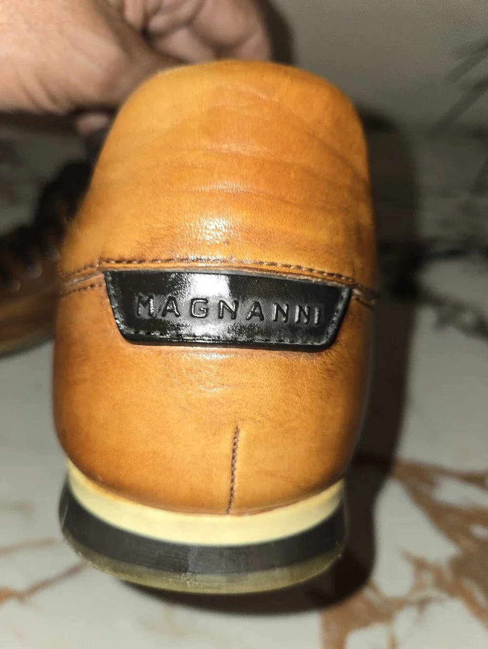 Magnanni  Leather Lace-Up Shoes Light Brown  Size 10 M, retails For $499.00